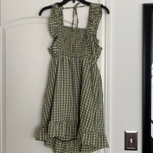 Green and yellow dress